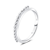 Cute Minimalist Designed Silver Ring NSR-4130